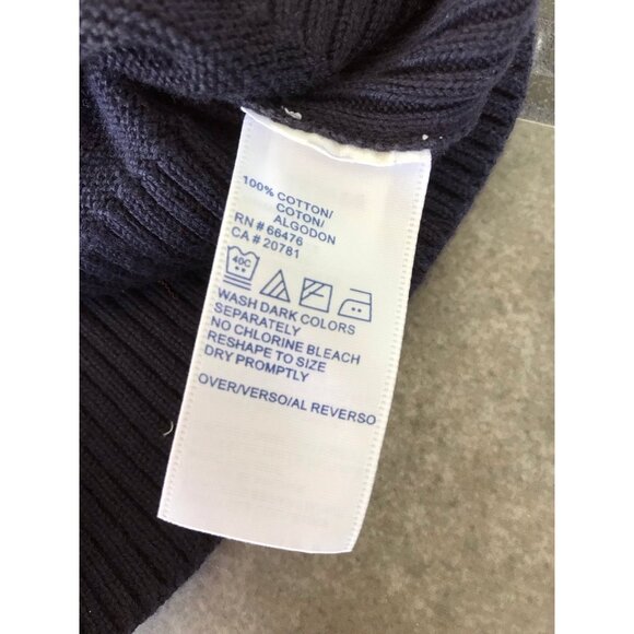 Tommy Hilifiger Navy Short Sleeve Light Weight Sweater Size L - Picture 8 of 8